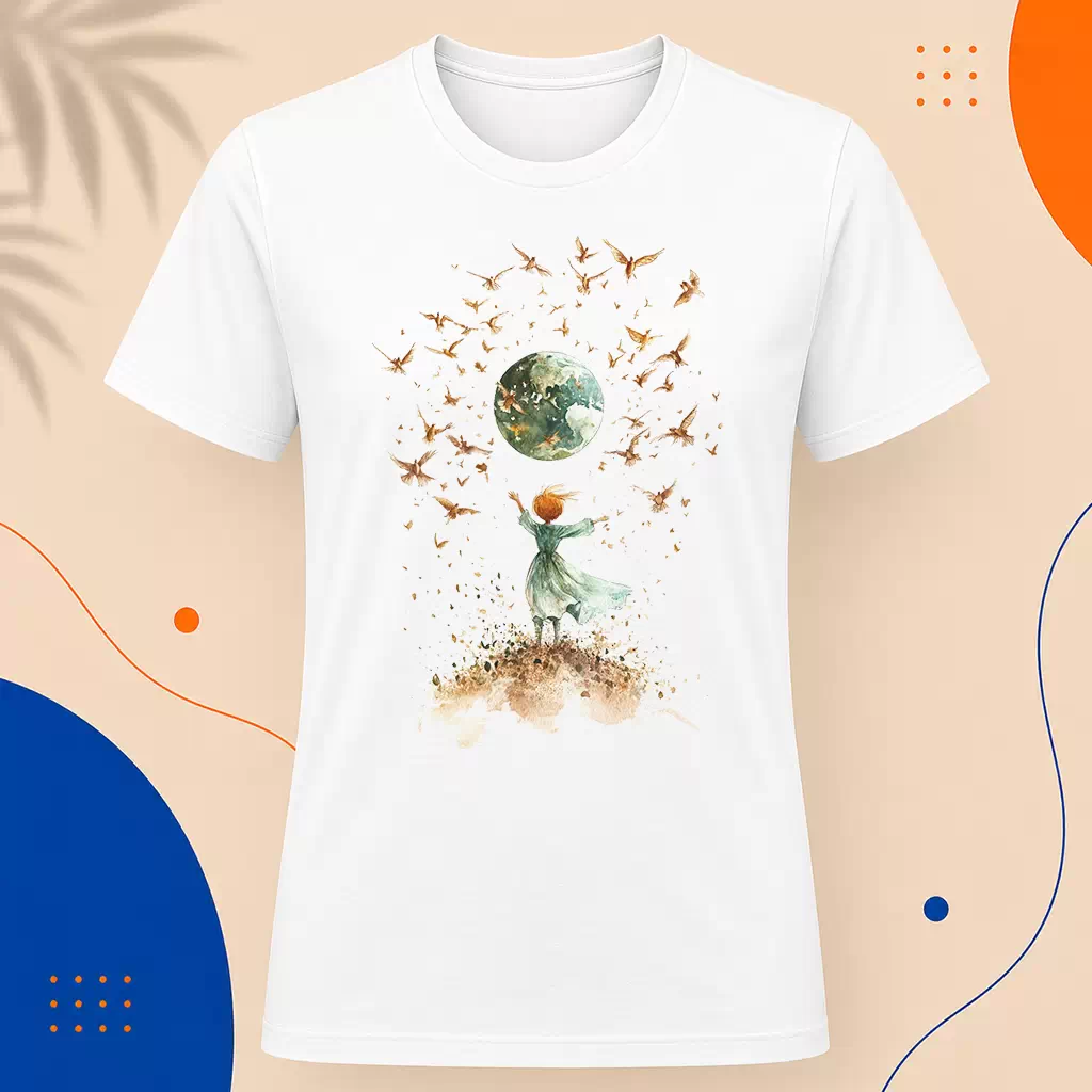 Pánské tričko - Let ptáků - Malý princ - Le petit prince
